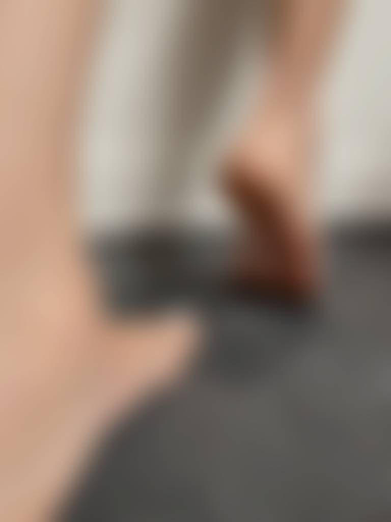Just stepped out of the shower... warm water, wet feet, and a little tease before they dry