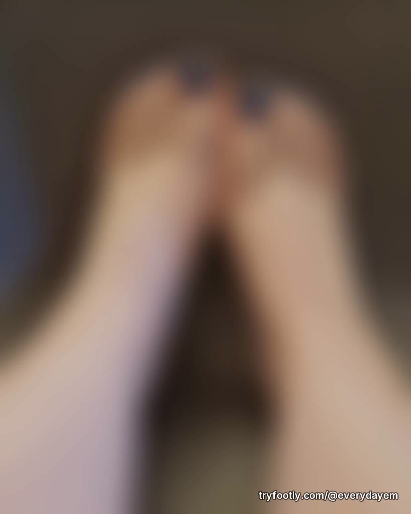 Feet up after a day of fun.