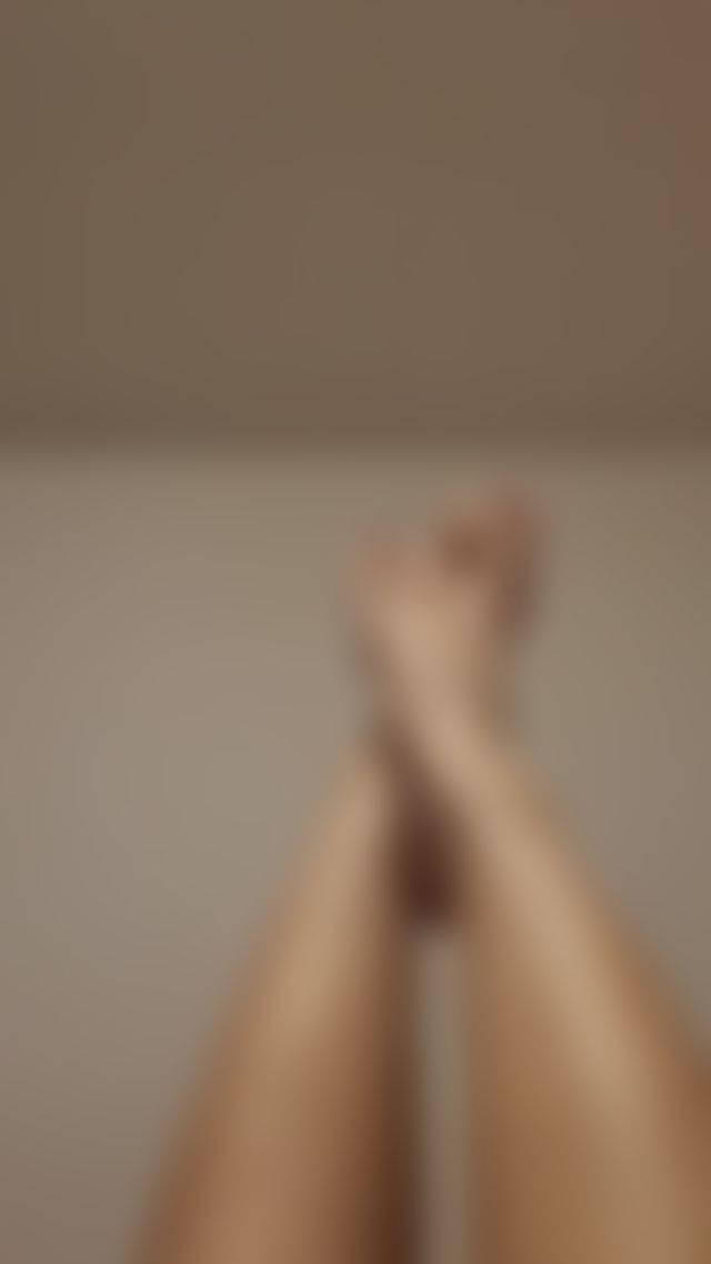 Watch as my feet caress each other.