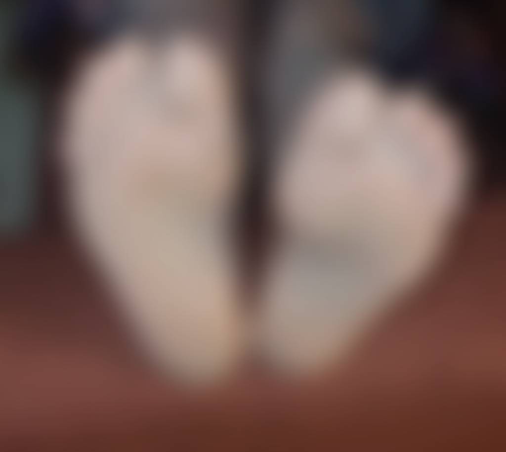 Walked around barefoot all day check out these dirty little feet