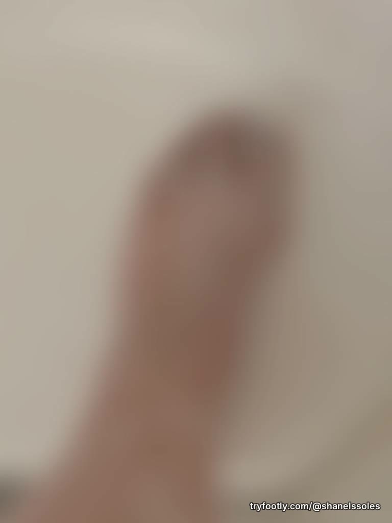 Sudsy shower feet.