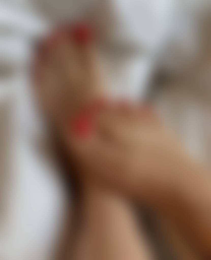 Classic red pedicure