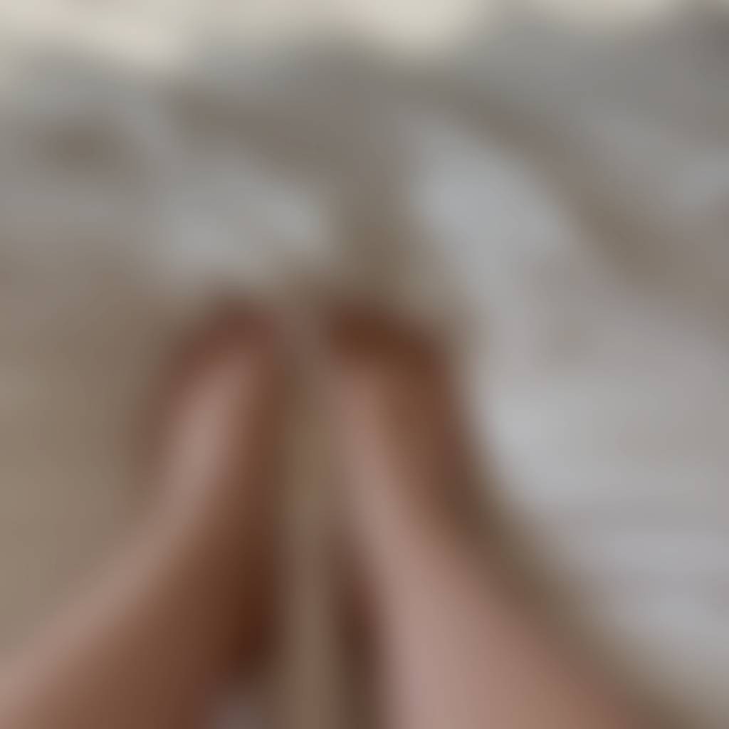 “Just me getting comfy under the blankets and giving you a little barefoot view 👣 Soft toe