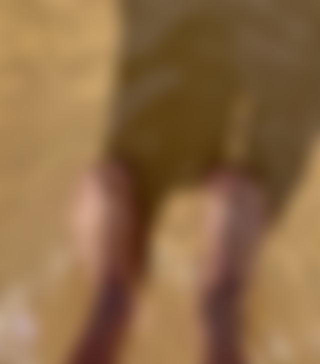 Feeling the sand between my toes