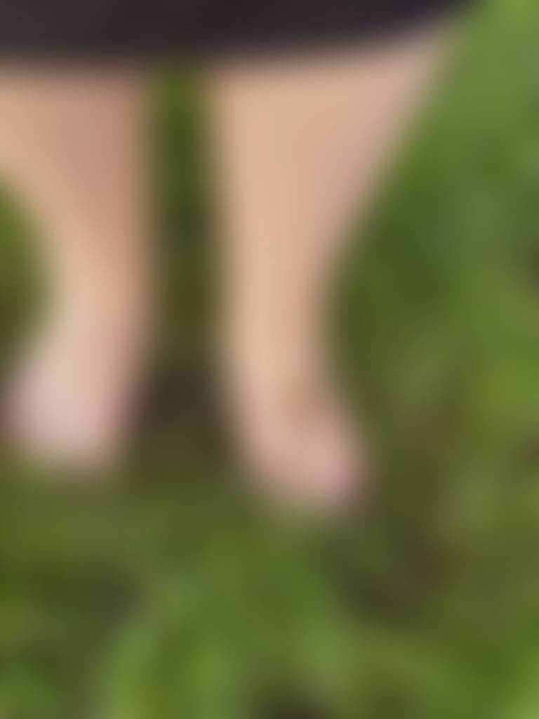 Barefoot and gardening