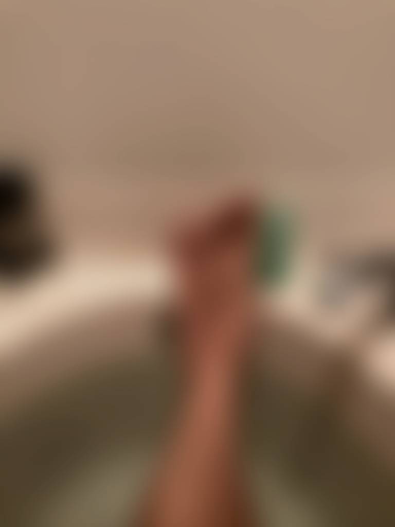 Soaking in the tub.