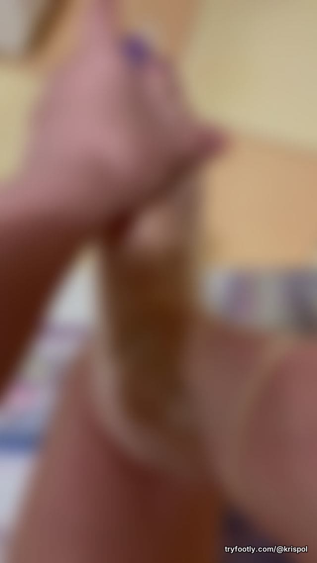 My feet in condom socks