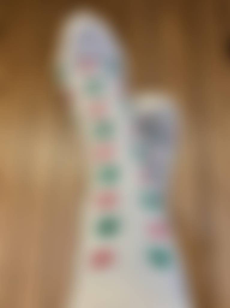 *gasp* What are these?? Slightly dirty white Christmas socks?? You’re right!! You know you