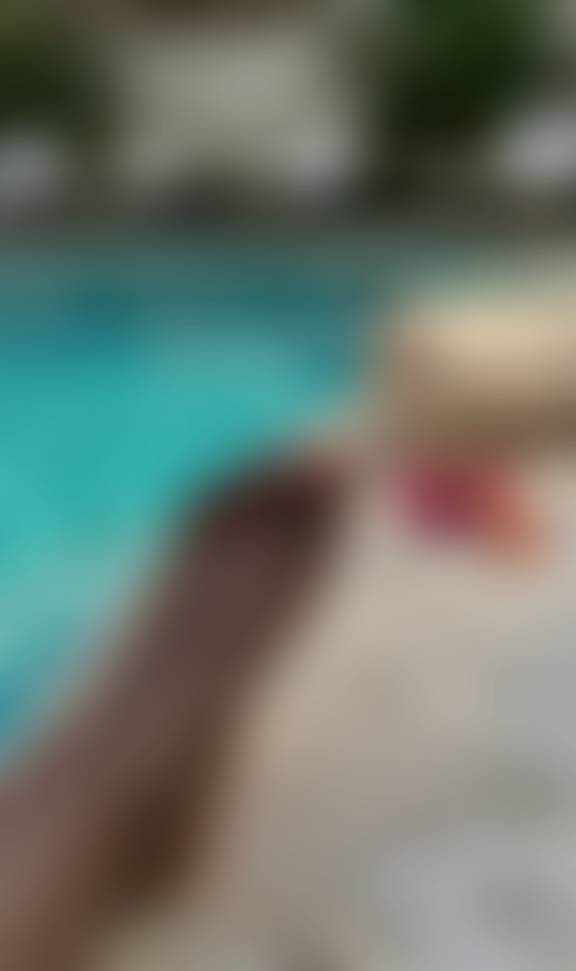 By the pool with frenchies 🧡