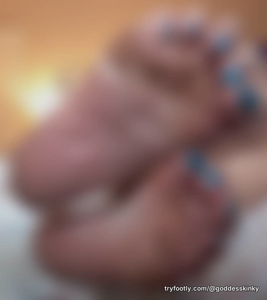 Painted toenails and soles