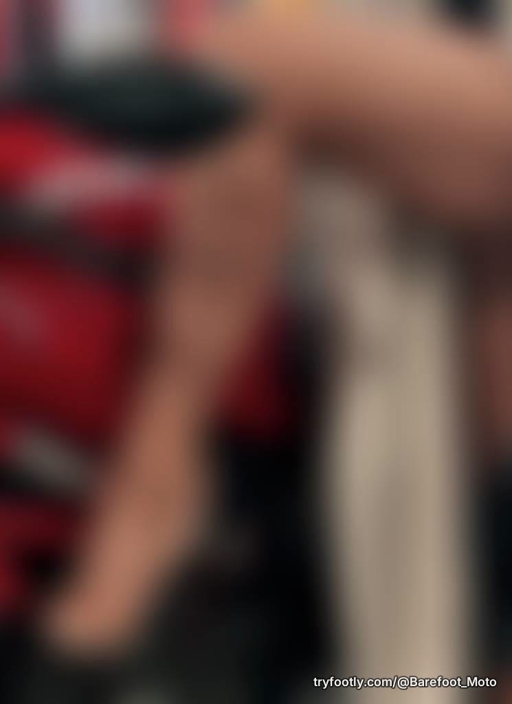 Okay, I need your help… What looks better here? My feet in these heels, or the Ducati I de