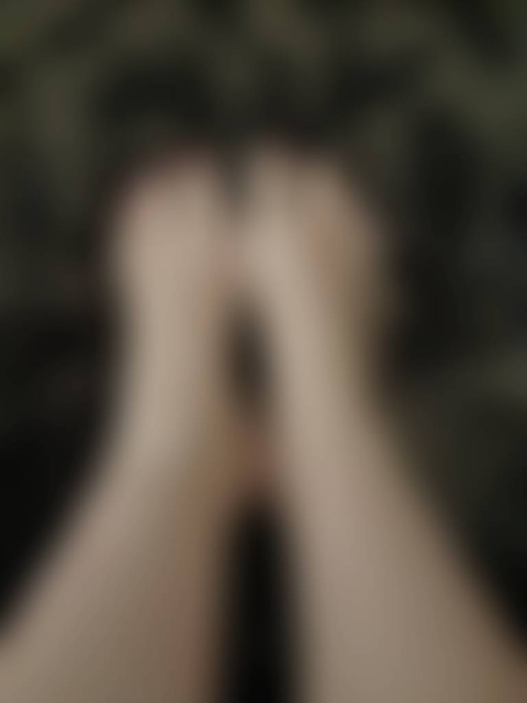 Resting feet in bed.