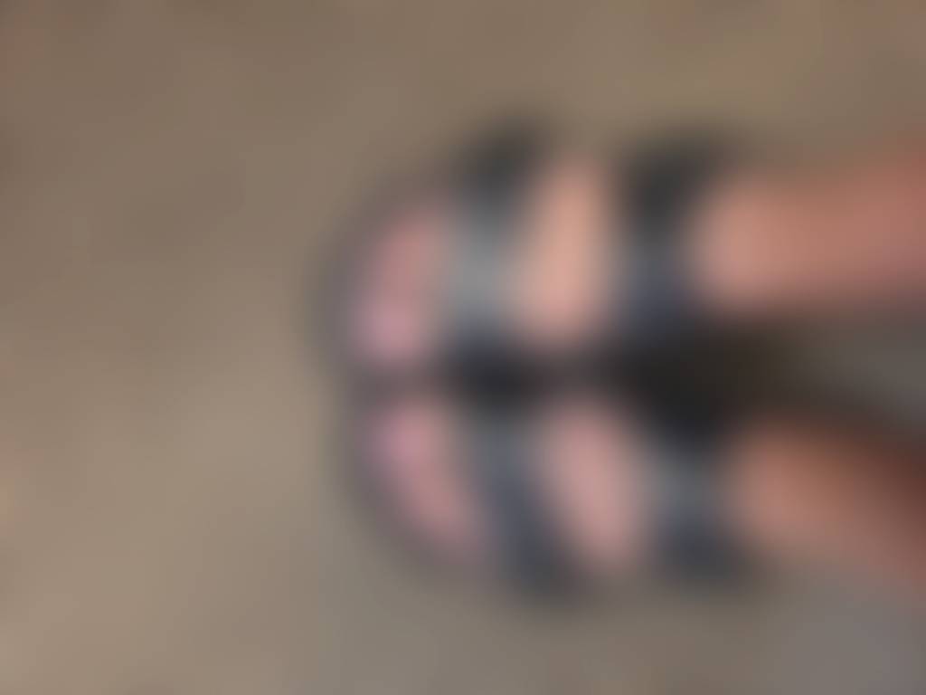 Pink toes in my double strap Birkenstocks!