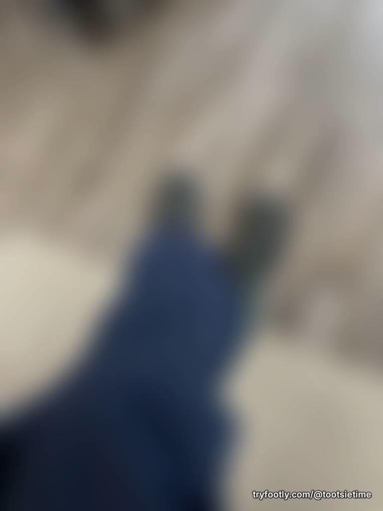 Real woman’s work feet, not all pedicures and painted toes