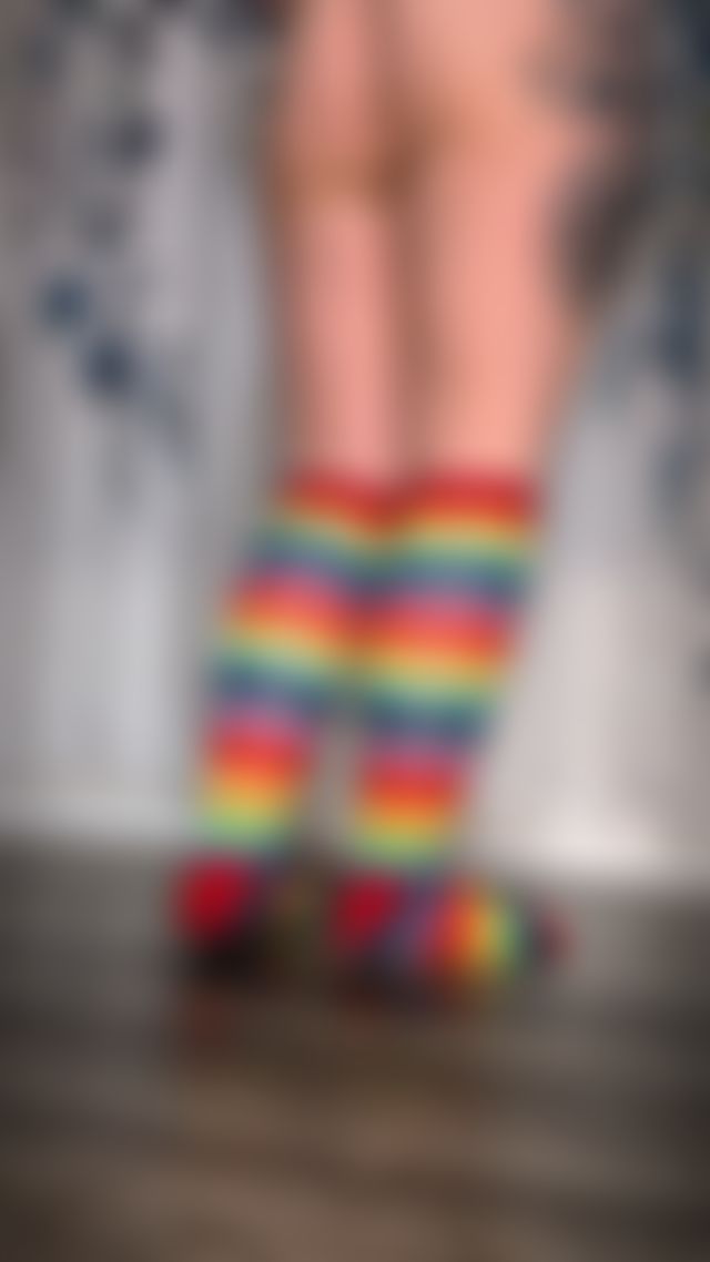 Don't these socks look cute on me? ๐คญ๐๐ฃ