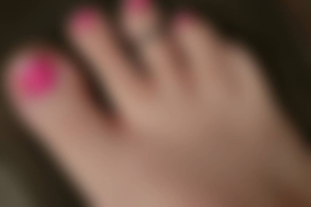 Pink glitter toes + floral ring close‑up. DM for customs.