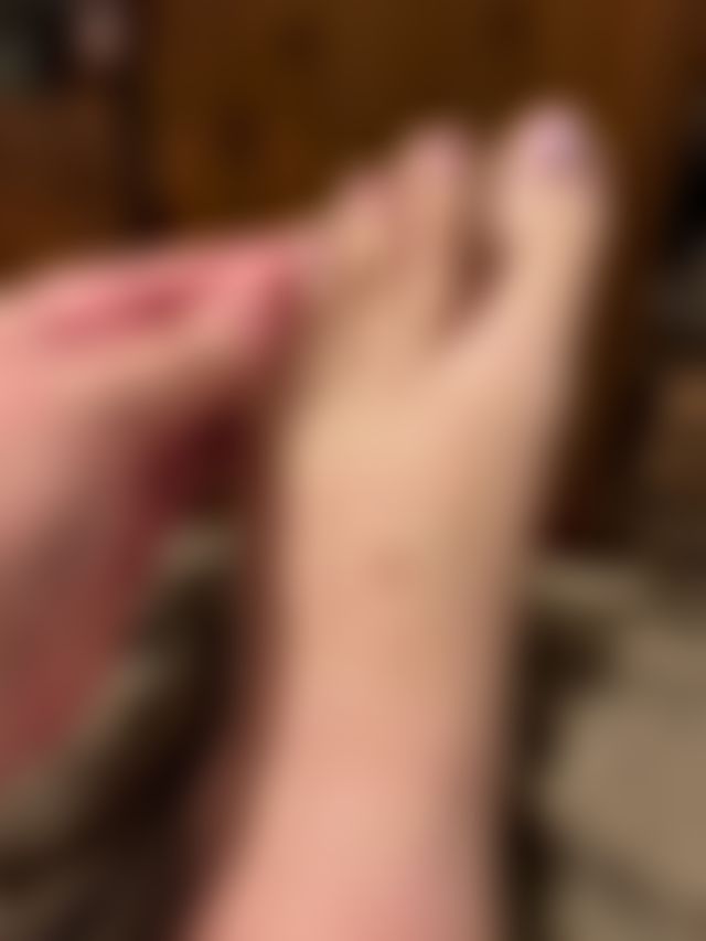 Having to massage my own toes this evening, wish you were doing it for me.